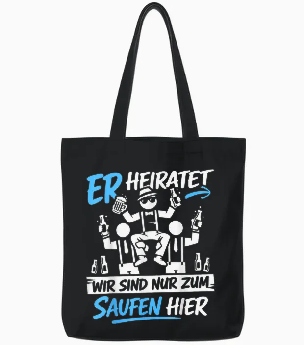 Junggesellenabschied Männer T-Shirt Jga Kostüm Poltern Jga Tote Bags in Black