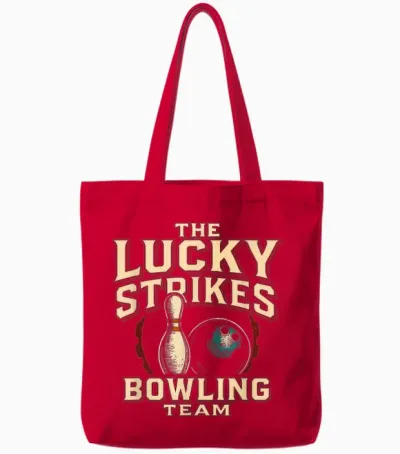 Lucky Strikes Joueur De Bowling Amusant Pour Homme Tote Bags - Red