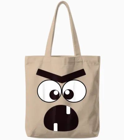 Creepy Carrots Face Halloween Costume Tote Bags - Natural