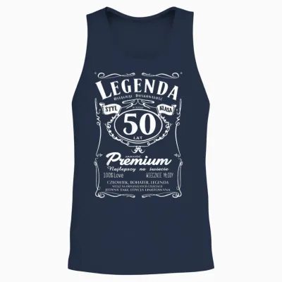 50 Urodziny 50 Lat Polska Koszulka Urodzinowa Prezent Polish Unisex Tank Top - Navy