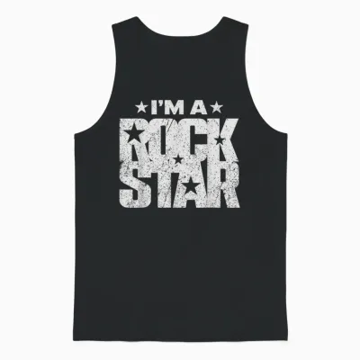 T-Shirt Rock'n Roll Rockstar I'm a Rock Star Unisex Tank Top - Black