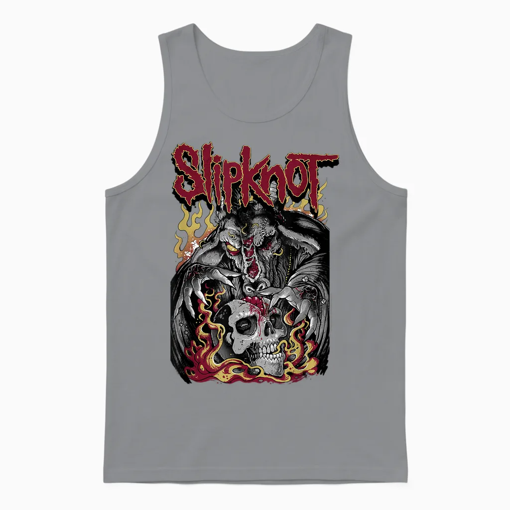 Slipknot Brain Reaper Unisex Tank Top in Sport Grey