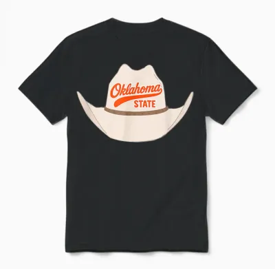 State of Oklahoma Cowboy Hat for Oklahoma Pride Unisex T-Shirt - Black