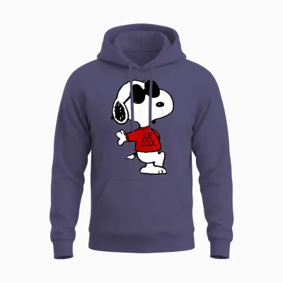 Peanuts Snoopy Joe Cool Old School Comic Geek 80er 90er Retro Unisex Hoodie - Heather Sport Dark Navy