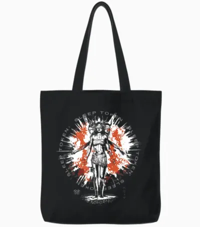 Sleep Token Rain Brown Tote Bags - Black