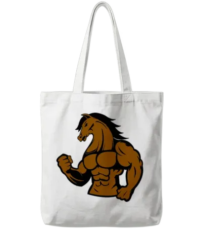 Strong Horse Tote Bags - White