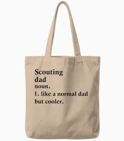 Scouting Dad Funny Scout Definition Tote Bags - Natural