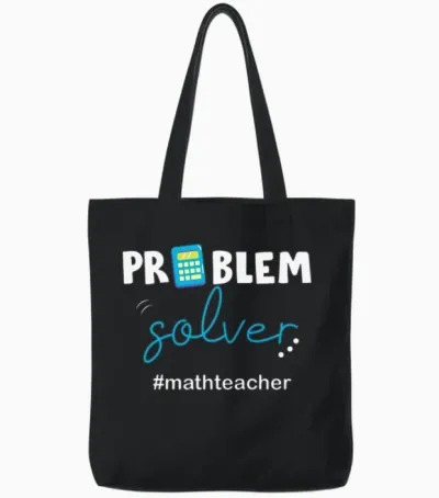 Problem Solver Math Teacher Tote Bags - Black