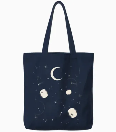 Night Sky Tote Bags - Navy