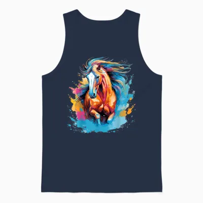 Pferd Reiten Dressur Springen Reiterhof Unisex Tank Top - Navy