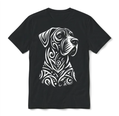 Tribal Great Dane Unisex T-Shirt - Black