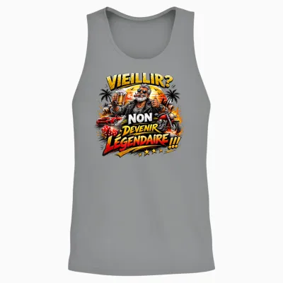 Cadeau Anniversaire Homme Original Humour Devenir Légendaire Unisex Tank Top - Sport Grey