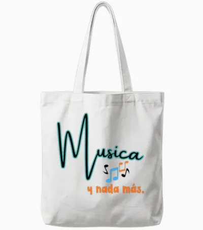 Music and Notes Tote Bags - White