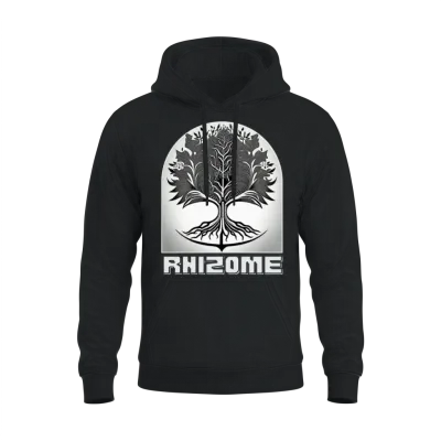 Boho Bloom Unisex Hoodie - Black