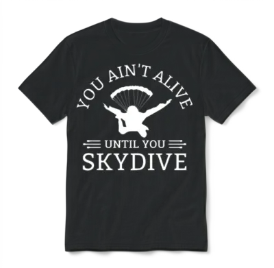 Skydive, Skydiving, Skydiver Unisex T-Shirt - Black