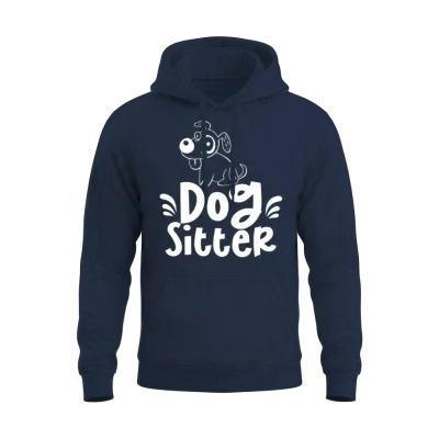 Dog Sitter Job Dogs Puppy Dog Sitting Unisex Hoodie - Navy