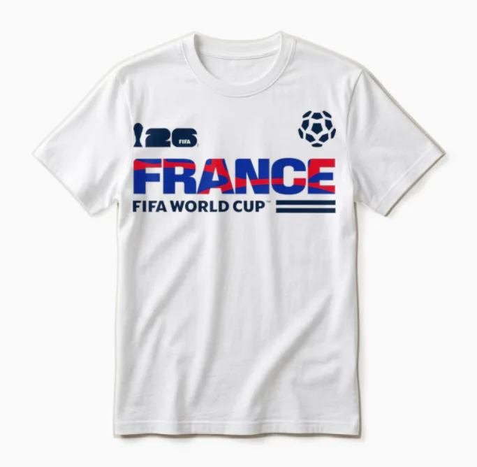 Fifa World Cup26 Qualifier France Unisex T-Shirt in White