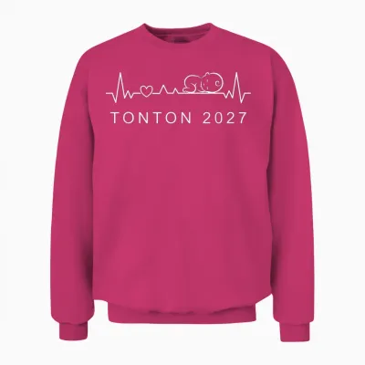 Futur Tonton 2027 Battement De Cœur Annonce Grossesse Unisex Sweatshirt - Heliconia