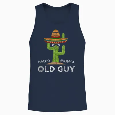 Fun Hilarious Old Guy Humor Saying | Funny Old Man Unisex Tank Top - Navy