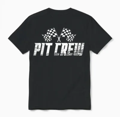 Pit Crew Family Racing Birthday Race Car Unisex T-Shirt - Black