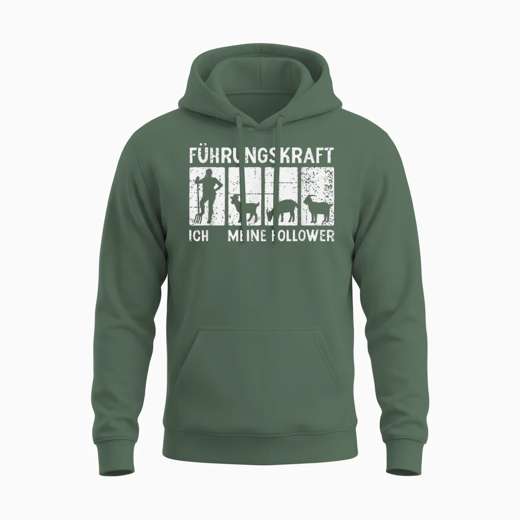 Ziege Führungskraft Ziegenbock Landwirtin Ziegen Unisex Hoodie in Military Green