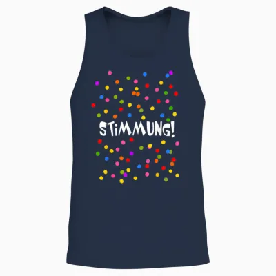 Stimmung Konfetti Silvester Karneval Kostüm Fasching Lustig Unisex Tank Top - Navy