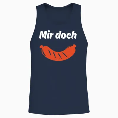 Funny German Quote Unisex Tank Top - Navy