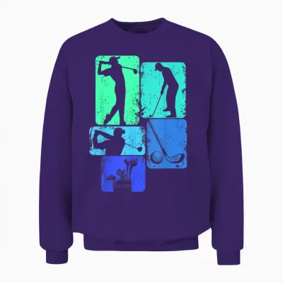 Golf Golfer Golfspieler Kinder Jungen Unisex Sweatshirt - Purple