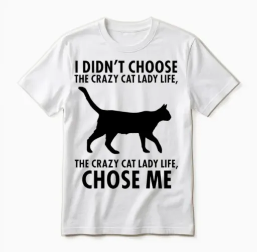 Crazy Cat Lady Lovers Unisex T-Shirt in White