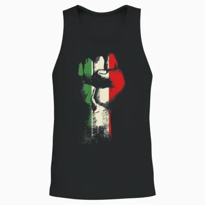 Italy Unisex Tank Top - Black
