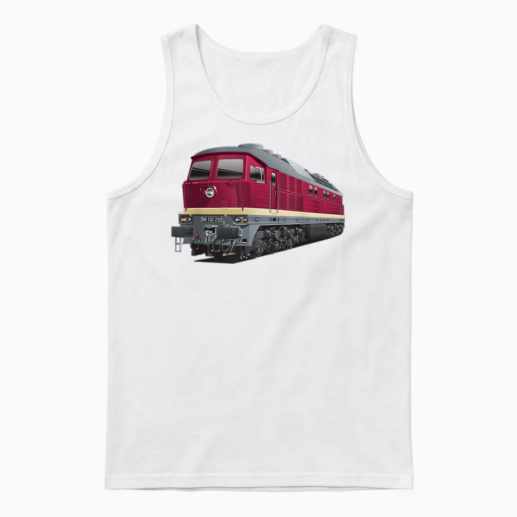 Ludmilla Model Railway Diesel Locomotive Br 132 Br 232 Unisex Tank Top in White
