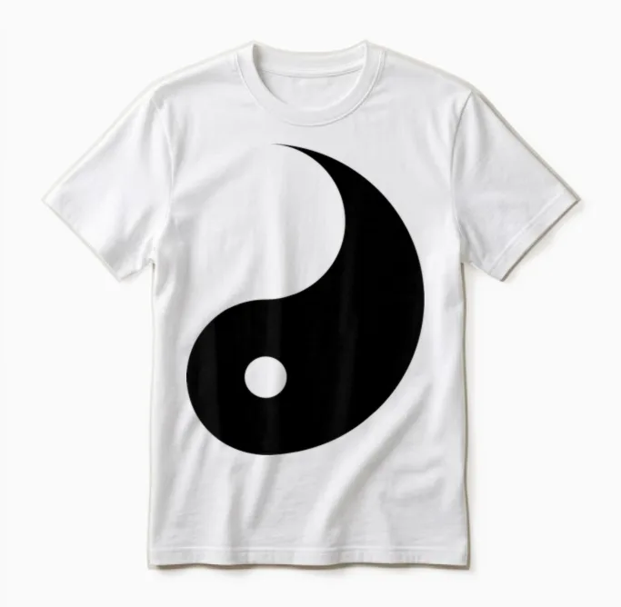 Yin – Yin Yang Paar-Kostüm, Brüder Und Schwestern, 1 Paar Unisex T-Shirt in White