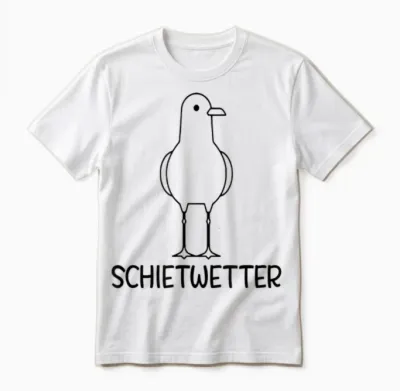 Schietwetter Möwe Unisex T-Shirt - White