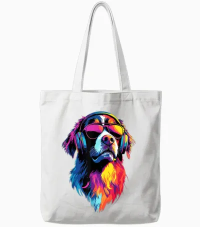 Bernese Mountain Dog Schweizer Sennenhund Swiss Cattle Dogs T-Shirt, Black, S Tote Bags - White