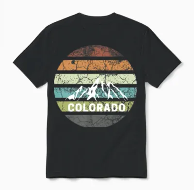 Retro Colorado Unisex T-Shirt - Black