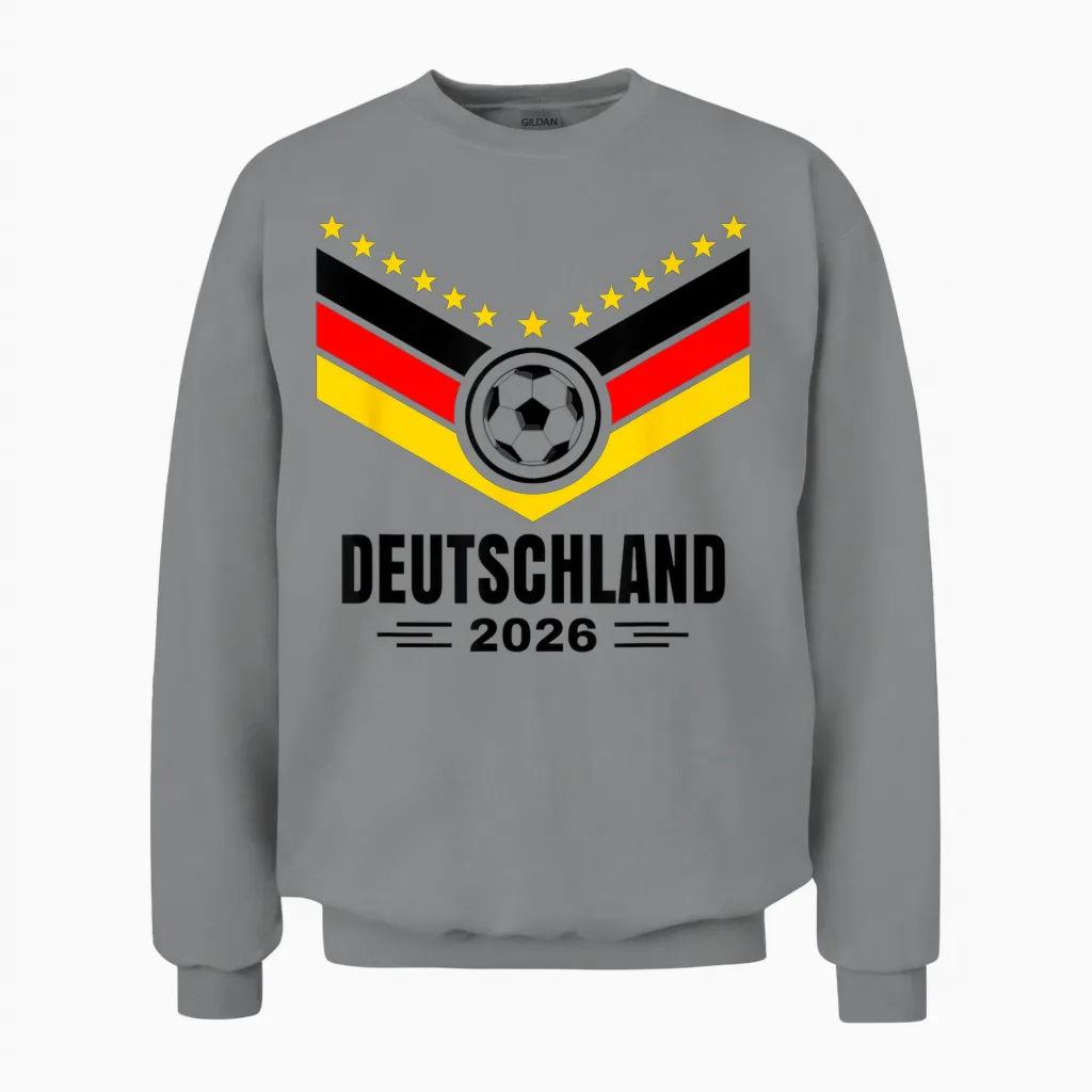 Deutschland Jungen Kinder Männer Jugend Deutschland 2026 Unisex Sweatshirt in Sport Grey