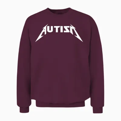 Autismus Rock Inspirierter Meme Metal Rock Für Autistische Männer Frauen Unisex Sweatshirt - Maroon