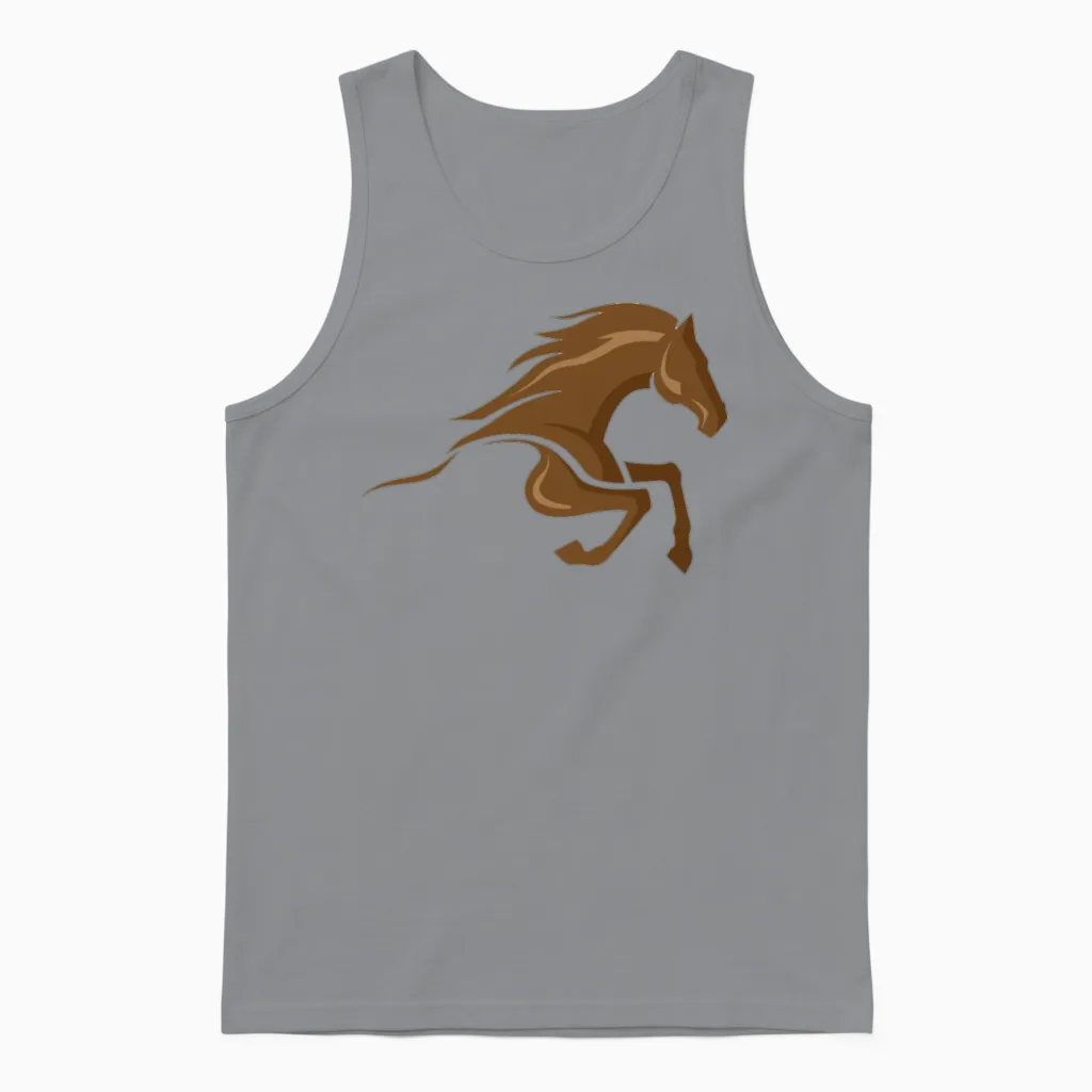 Horse Lovers Unisex Tank Top in Sport Grey