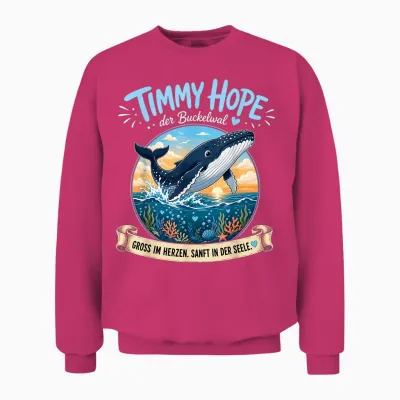Timmy Hope Buckelwal Wal Meer Ozean Natur Design Unisex Sweatshirt - Heliconia