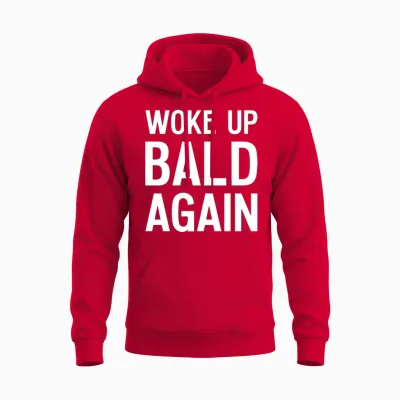 Funny Bald Joke Unisex Hoodie - Red