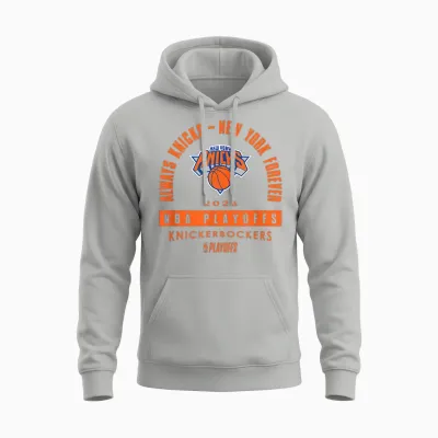 Nba 2026 Playoffs Mantra Knicks Over the Rainbow Unisex Hoodie - Ash