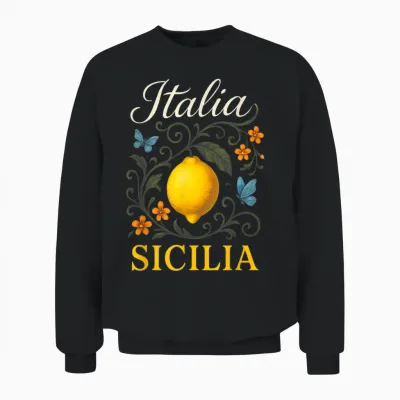 Italia Sicilia - Sicilia Italienisches Souvenir Unisex Sweatshirt - Black