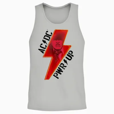 Offizielles Ac/dc Pwrup Album Bolt Rock Musik Band Logo Unisex Tank Top - Ash