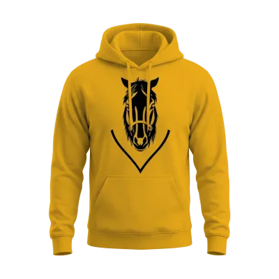 Dark Horse Head Unisex Hoodie - Gold