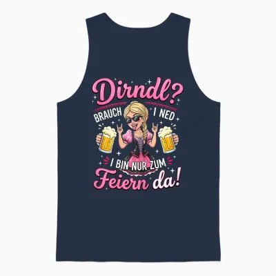 Trachtenshirt Damen Trachten T-Shirt Passend Für Oktoberfest Unisex Tank Top - Navy