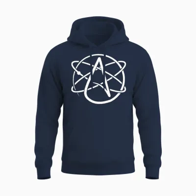 Atheist Science Atom Unisex Hoodie - Navy
