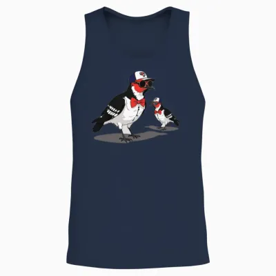 Pigeon Unisex Tank Top - Navy