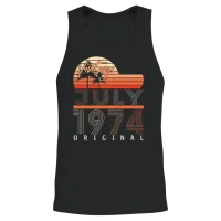 1974 in July Vintage Unisex Tank Top - Black – 2