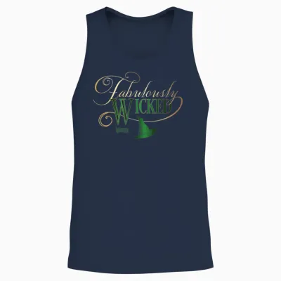 Wicked Fabulously Wicked Elphaba T-Shirt - Unisex-Adult, Black, Small, Short Sleeve, T-Shirt, Letter Print Unisex Tank Top - Navy