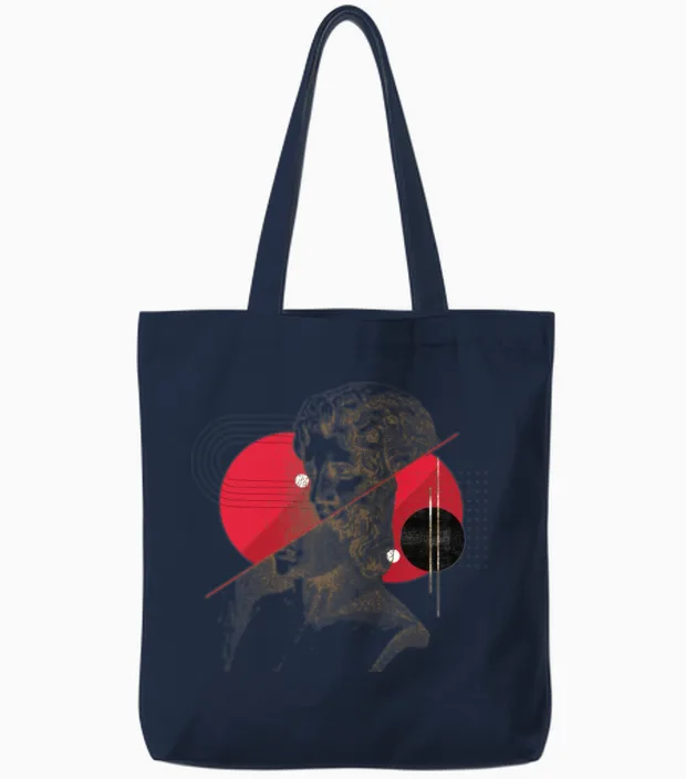 Ancient Bc Tote Bags in Navy